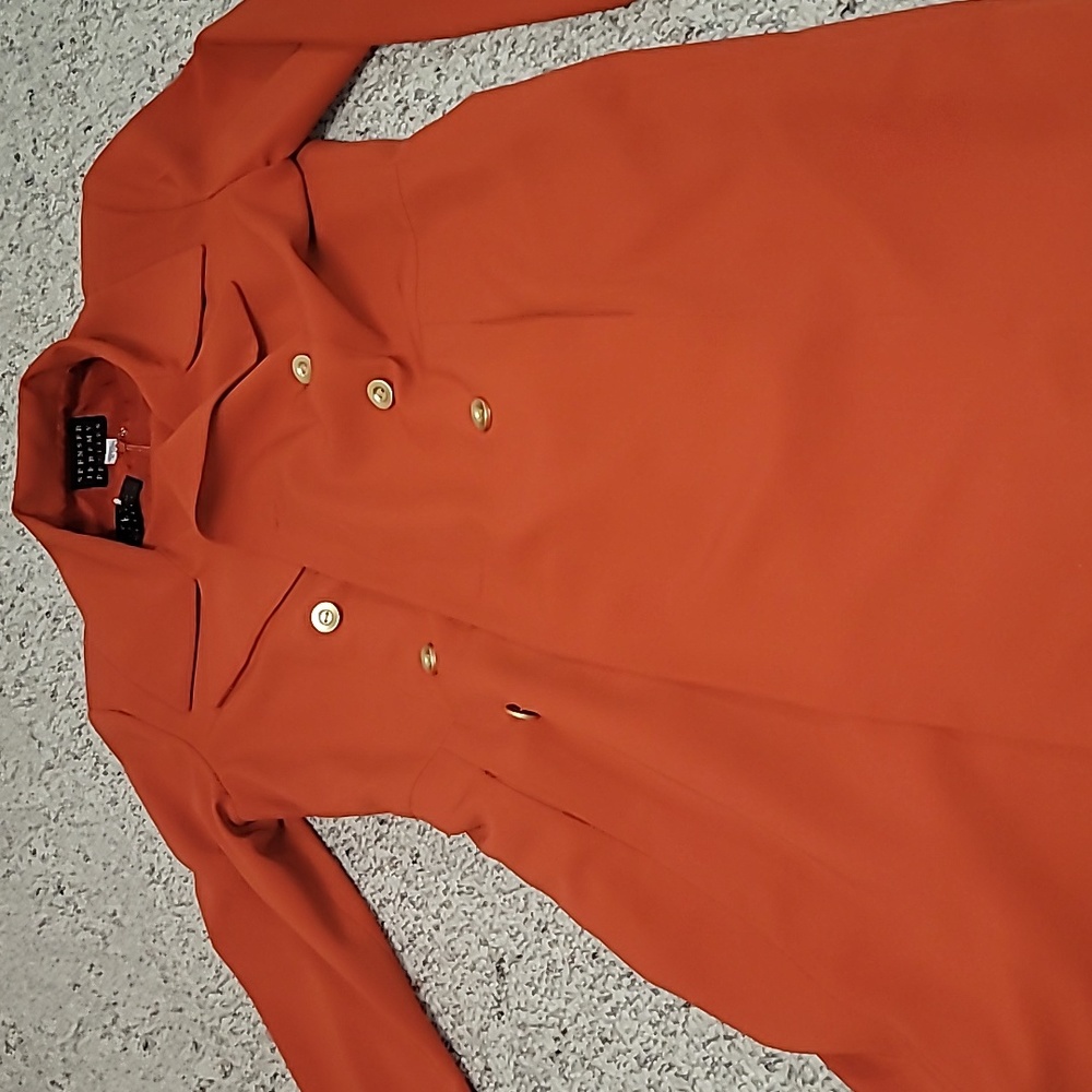 2 PC Burnt Orange DRESS and matching Coat